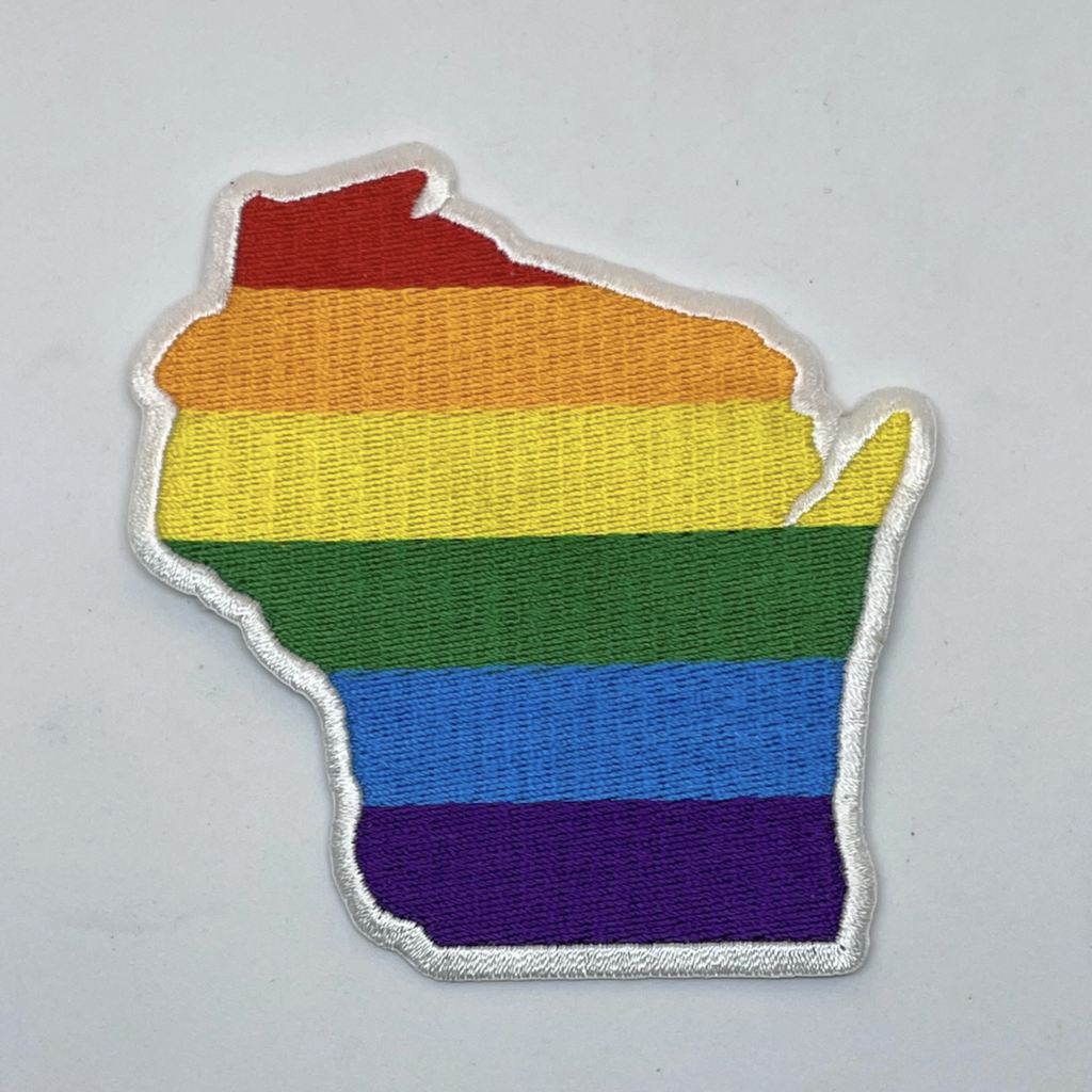Flags Over Wisconsin Wisconsin Pride Embroidered Patch