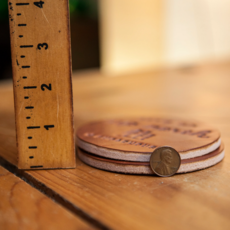 Sugarhouse Leather Wisconsin Leather Coaster