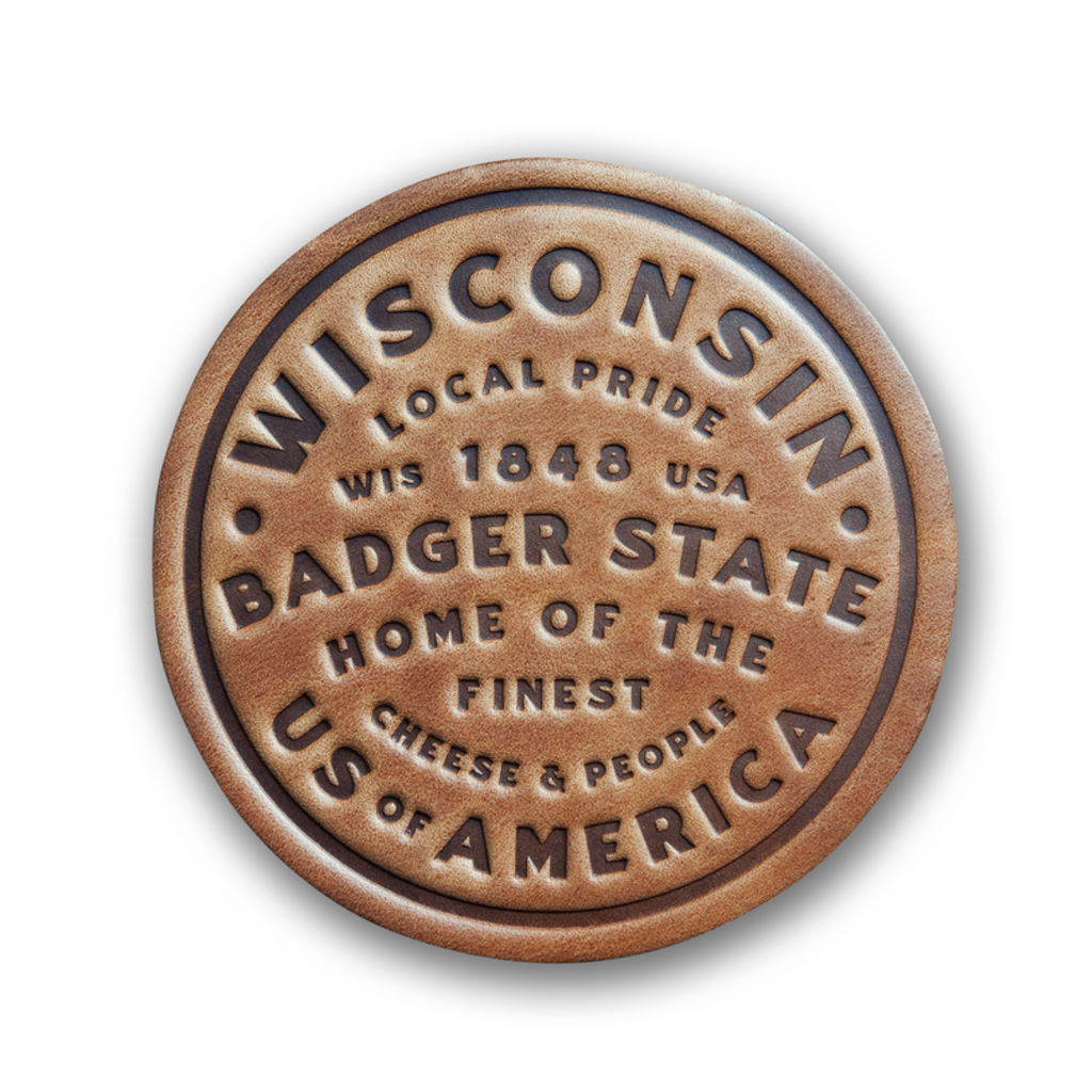 Sugarhouse Leather Wisconsin Leather Coaster