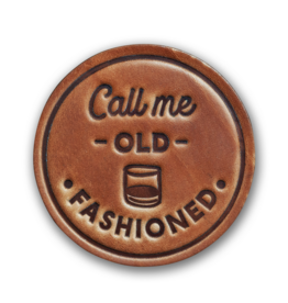 Call Me Old Fashioned Leather Coaster