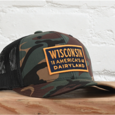 Classic State (Faire) Camo Snapback Hat - Wisconsin Dairyland