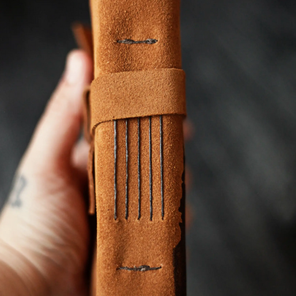 Wayfaring Goods Tree Journal - Pine Forest Leather Journal: Cream