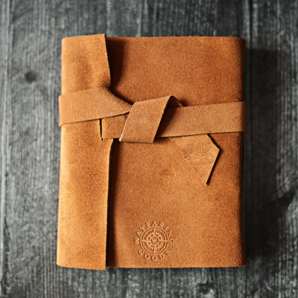 Wayfaring Goods Tree Journal - Pine Forest Leather Journal: Cream