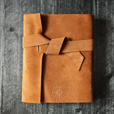 Wayfaring Goods Tree Journal - Pine Forest Leather Journal: Cream