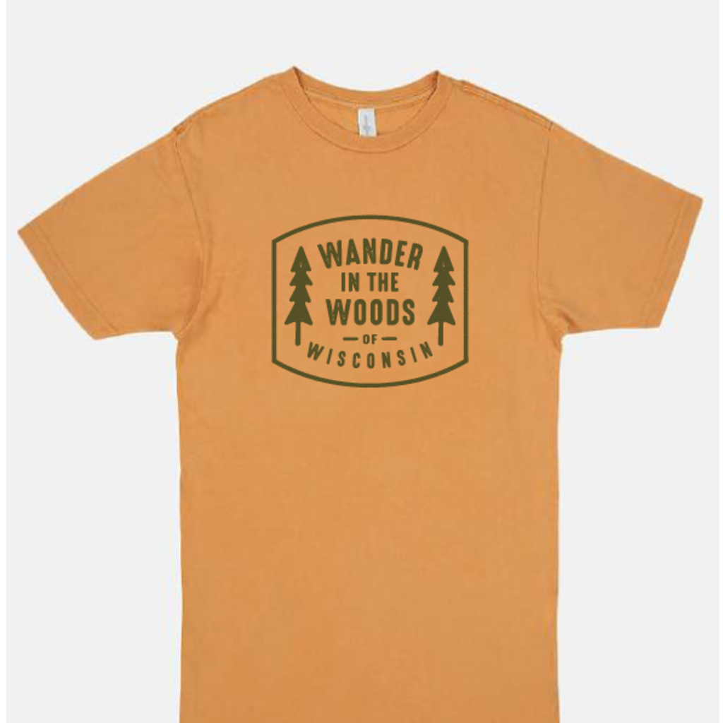 Volume One Wander in the Woods of Wisconsin Tee - GOLD