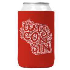 WI-Wear Koozie - Red Wisconsin