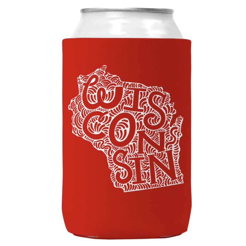 WI-Wear Koozie - Red Wisconsin