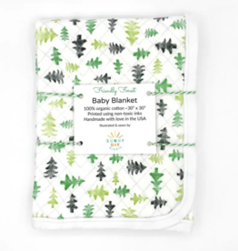 Friendly Forest Organic Cotton Baby Blanket