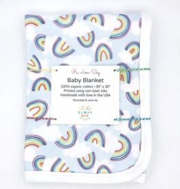 Sunny Day Designs Rainbow Sky Organic Cotton Baby Blanket