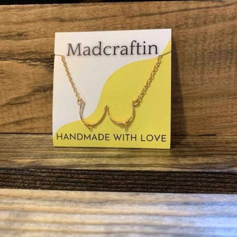 Madcraftin Gold Boob Necklace
