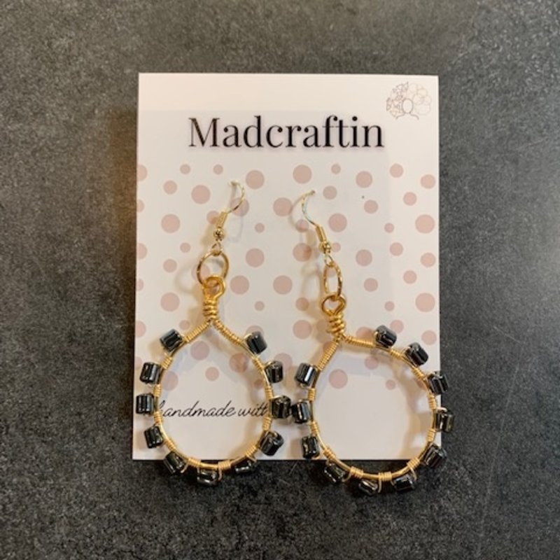 Madcraftin Madcraftin Large Beaded Hoop Earring