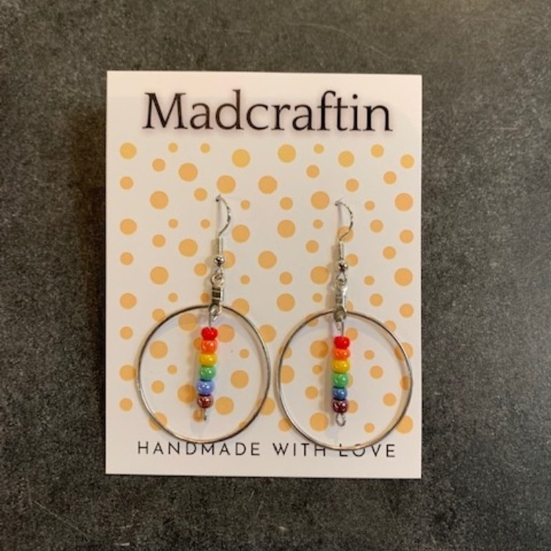 Madcraftin Beaded Hoop Earrings