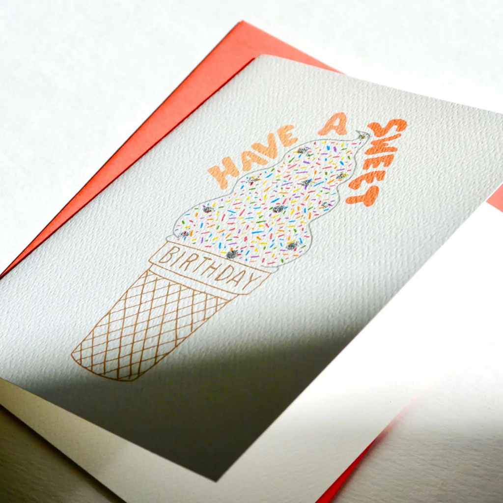 Cracked Designs Greeting Card - Sweet Birthday Cone