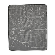 Volume One Eau Claire Map Blanket (Black & White)