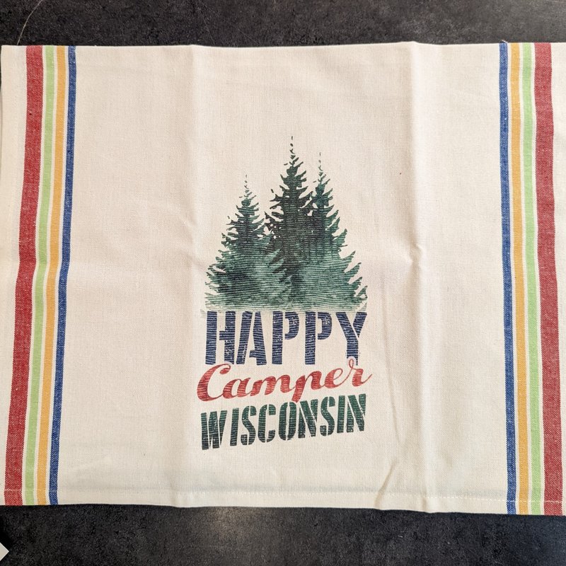 Volume One Happy Camper Wisconsin Towel