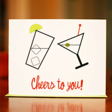 Man vs. George Designs Cheers To You Congratulations Card