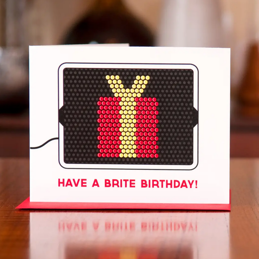 Man vs. George Designs Lite Brite Birthday Card