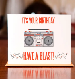 Man vs. George Designs Have A Blast Boom Box Birthday Card