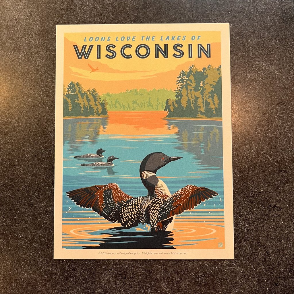 Anderson Design Group Wisconsin Loon (Postcard)