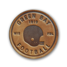 Green Bay Football Leather Coaster