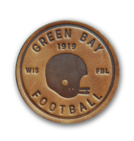 Green Bay Football Leather Coaster