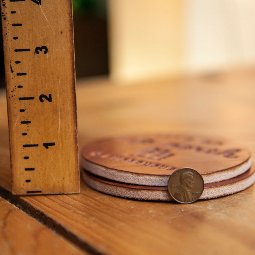 Sugarhouse Leather Green Bay Football Leather Coaster