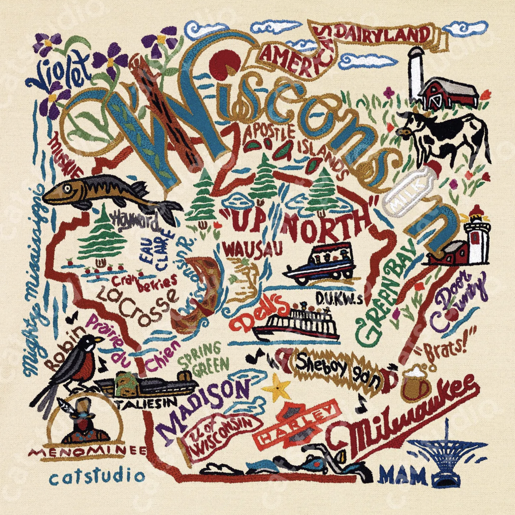 Catstudio Wisconsin Art Print 8x8