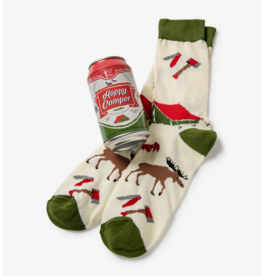 Little Blue House Beer Can Socks - Happy Camper