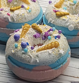 Handmade Natural Beauty Bath Bomb Donuts: Unicorn