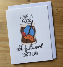 Capri Wisniewski Old Fashioned Birthday Card