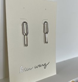 Helen Wang Jewelry Earrings - Sterling Silver Oblong Links