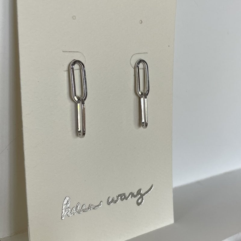 Helen Wang Jewelry Earrings - Sterling Silver Oblong Links