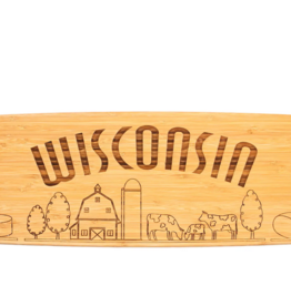 Totally Bamboo Bamboo Wisconsin State Charcuterie Board