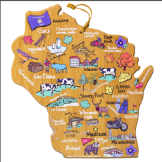 Totally Bamboo Wisconsin Cutting Board with Artwork by Fish Kiss