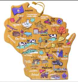 Totally Bamboo Wisconsin Cutting Board with Artwork by Fish Kiss