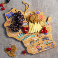 Totally Bamboo Wisconsin Cutting Board with Artwork by Fish Kiss