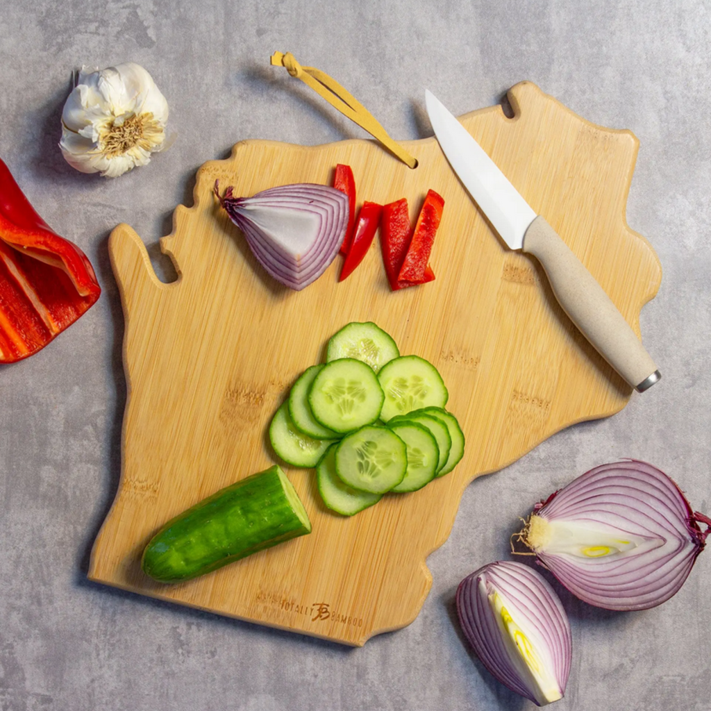 Totally Bamboo Wisconsin Cutting Board with Artwork by Fish Kiss