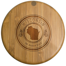 Bamboo Wisconsin State Salt Box