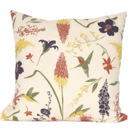 June & December Hummingbird Garden Pillow Cover  16" x 16"