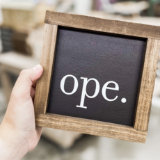 Volume One Black Ope Sign 7x7