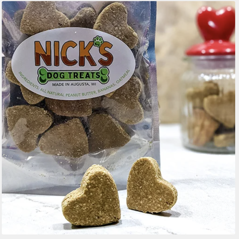 Nick's Dog Treats Nick's Dog Treats - Peanut Butter Banana Hearts