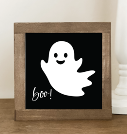 Ghost, Boo! Halloween Wood Sign