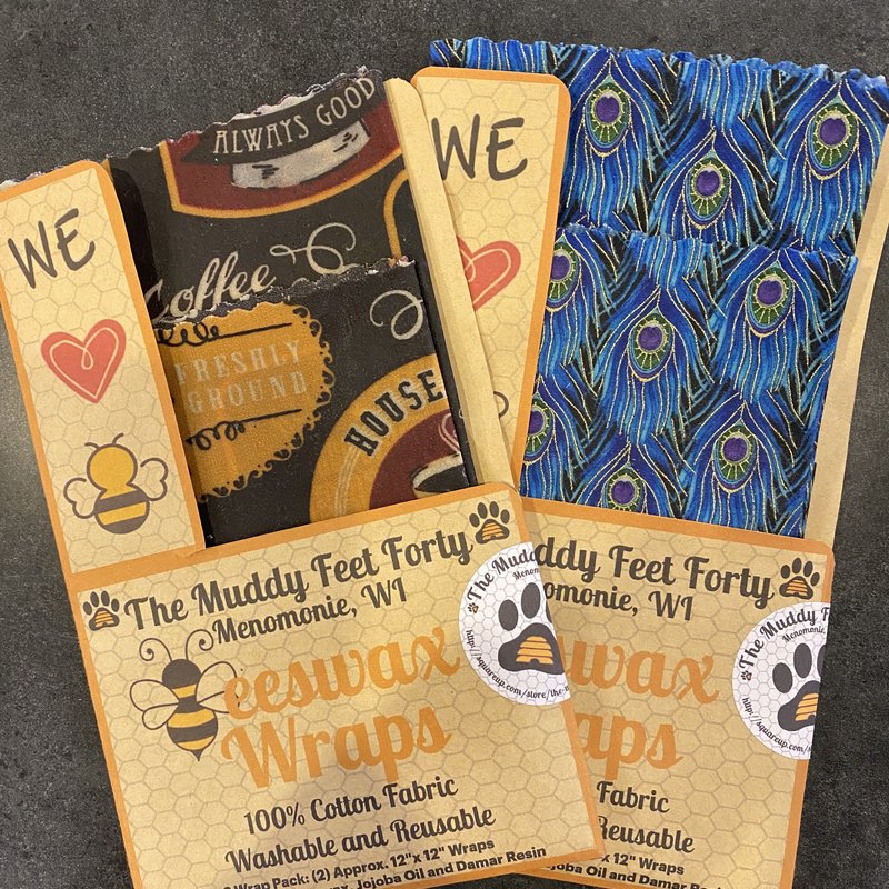 The Muddy Feet Forty Beeswax Wrap - 12x12 (Assorted 2-Pack)