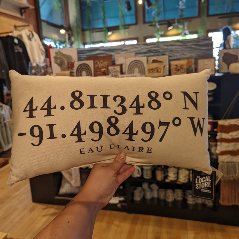 B.Berish Latitude & Longitude Pillow