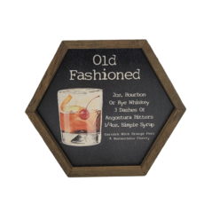 Old Fashioned Cocktail Bar Sign