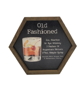 Driftless Studios Old Fashioned Cocktail Bar Sign