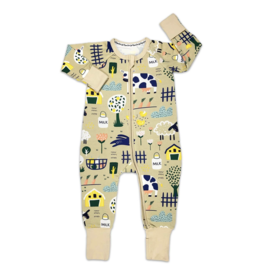 Good Luck Sock Baby Pajamas - Farm Animals