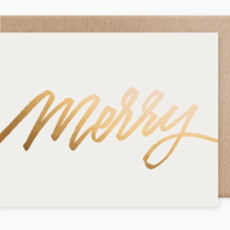 Greeting Card - Merry Gold Foil