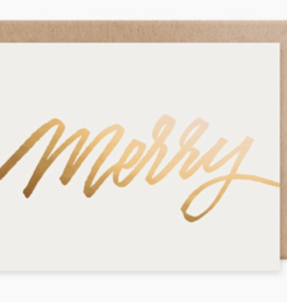 Greeting Card - Merry Gold Foil