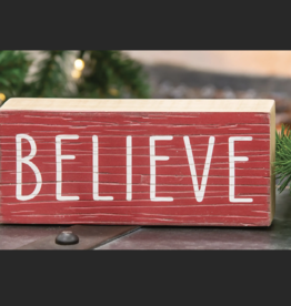 "Believe" Wooden Sign